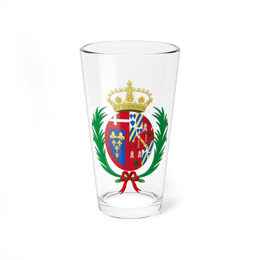 Coat of Arms of Carmen Duchess of Cádiz (Spain) (Coat of Arms) Pint Glass 16oz 16oz - Go Mug Yourself