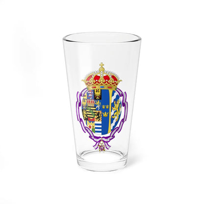 Coat of Arms of Carola of Vasa Queen of Saxony Order of Maria Luisa (Germany) (Coat of Arms) Pint Glass 16oz 16oz - Go Mug Yourself