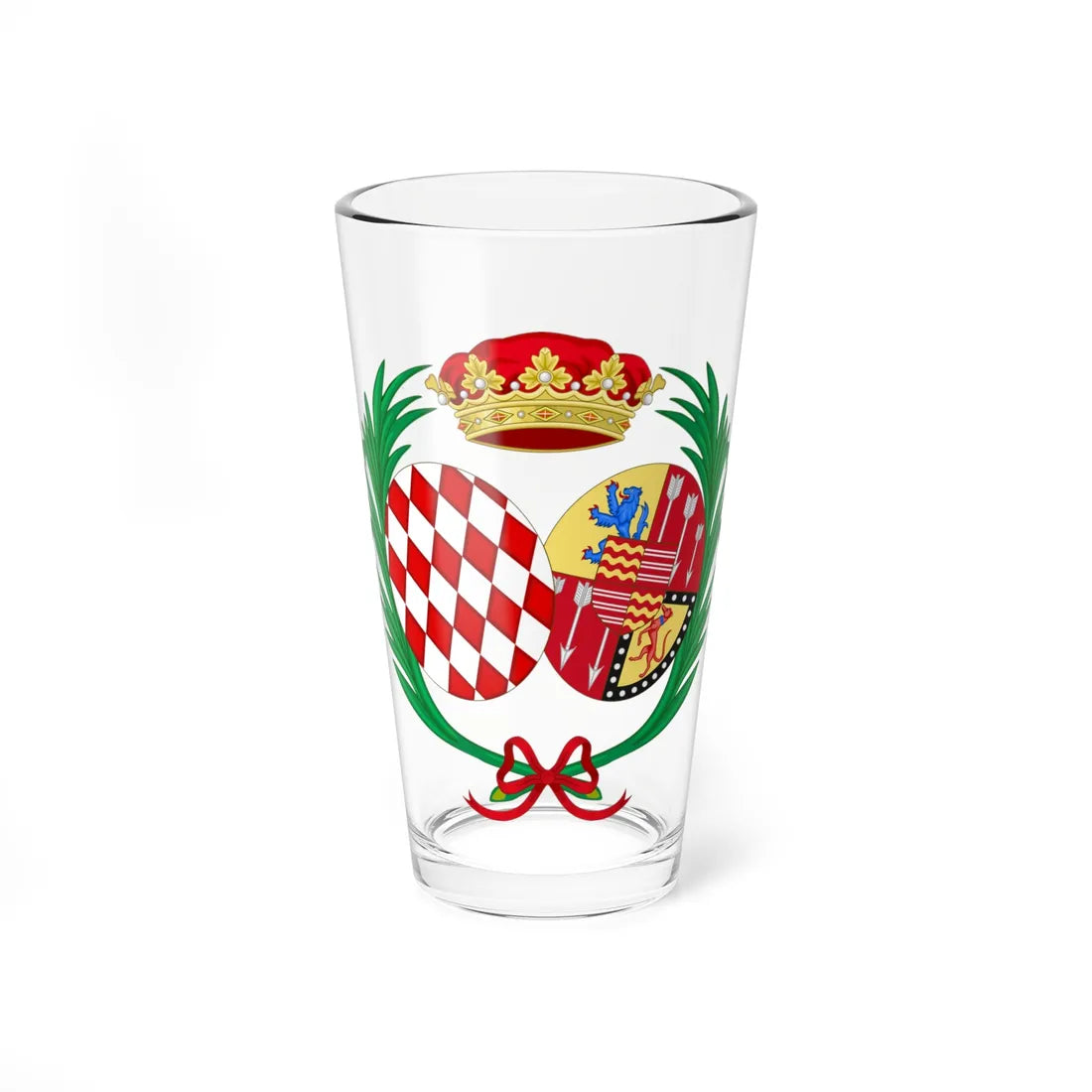 Coat of Arms of Catherine Charlotte Princess of Monaco (Spain) (Coat of Arms) Pint Glass 16oz 16oz - Go Mug Yourself