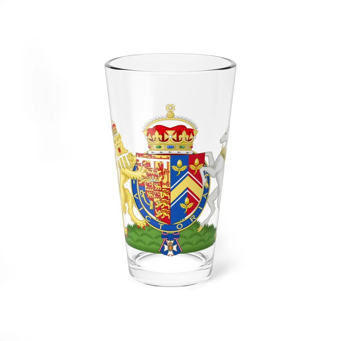 Coat of arms of Catherine Princess of Wales (United Kingdom) (Coat of Arms) Pint Glass 16oz 16oz - Go Mug Yourself