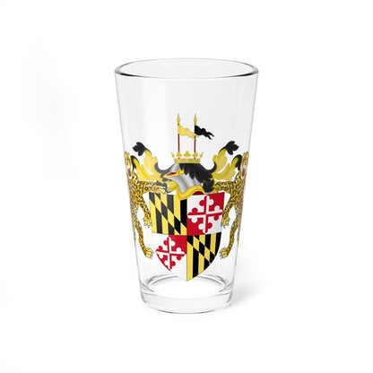 Coat of Arms of Cecil Calvert Baron Baltimore (United States) (Coat of Arms) Pint Glass 16oz 16oz - Go Mug Yourself