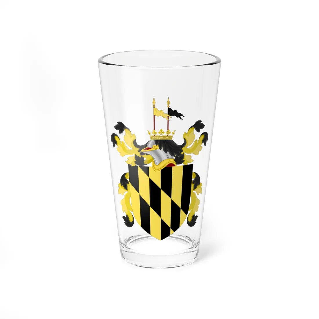 Coat of arms of Cecil Calvert (United States) (Coat of Arms) Pint Glass 16oz 16oz - Go Mug Yourself