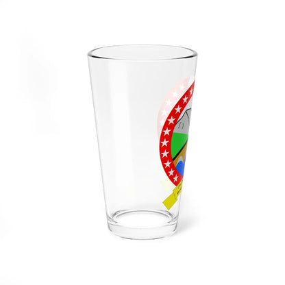 Coat of arms of Centar Župa Municipality (North Macedonia) (Coat of Arms) Pint Glass 16oz - Go Mug Yourself
