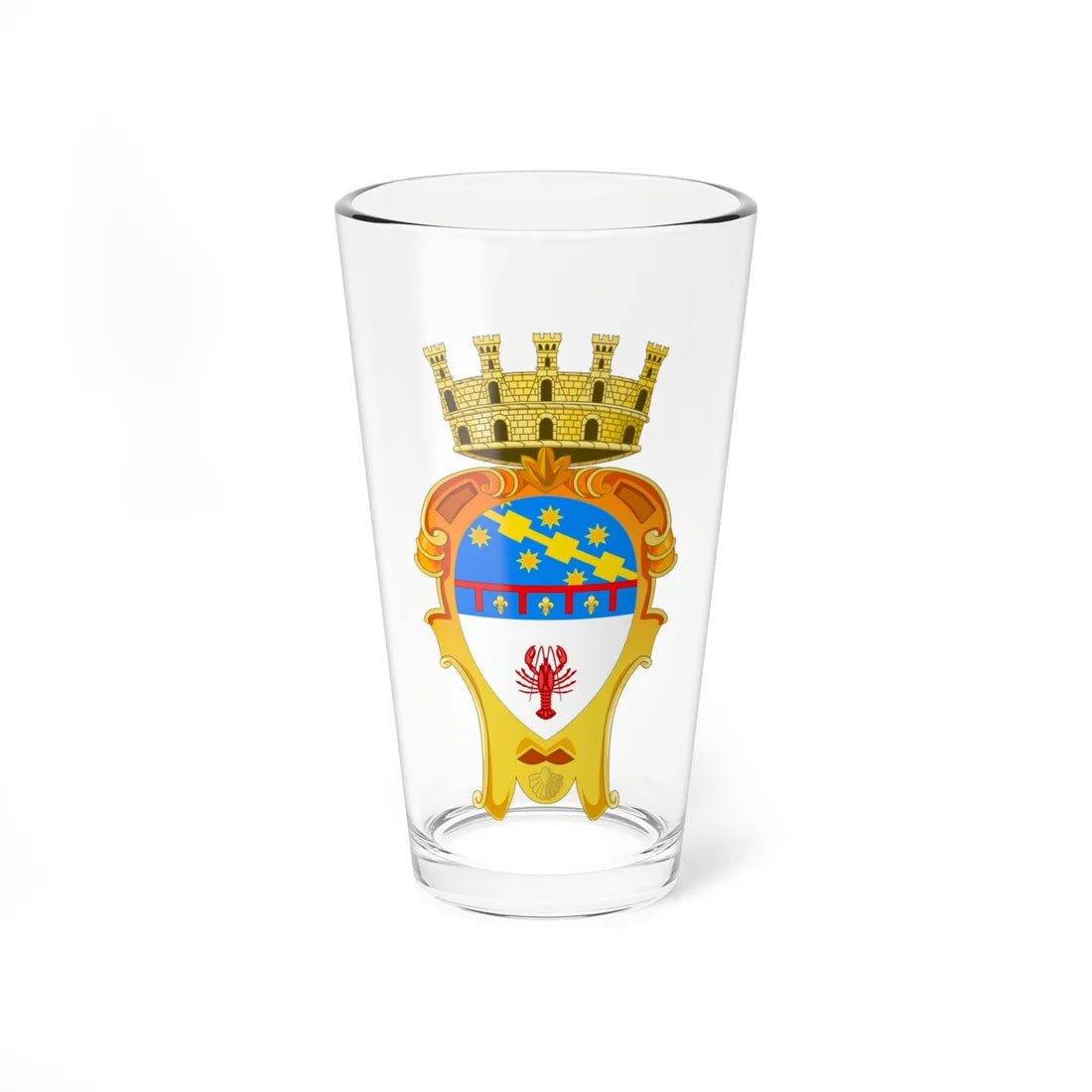 Coat of arms of Cento until 2011 (Italy) (Coat of Arms) Pint Glass 16oz 16oz - Go Mug Yourself