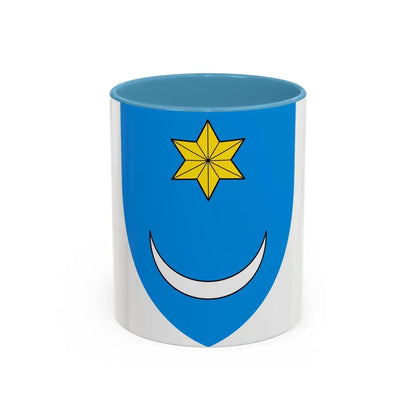 Coat of Arms of Central Croatia - Accent Coffee Mug 11oz Light Blue - Go Mug Yourself