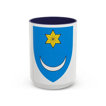 Coat of Arms of Central Croatia - Accent Coffee Mug 15oz Navy - Go Mug Yourself