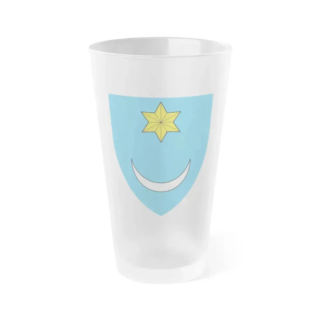 Coat of Arms of Central Croatia - Frosted Pint Glass 16oz 16oz Frosted - Go Mug Yourself