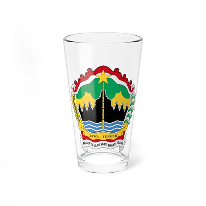 Coat of arms of Central Java (Indonesia) (Coat of Arms) Pint Glass 16oz 16oz - Go Mug Yourself