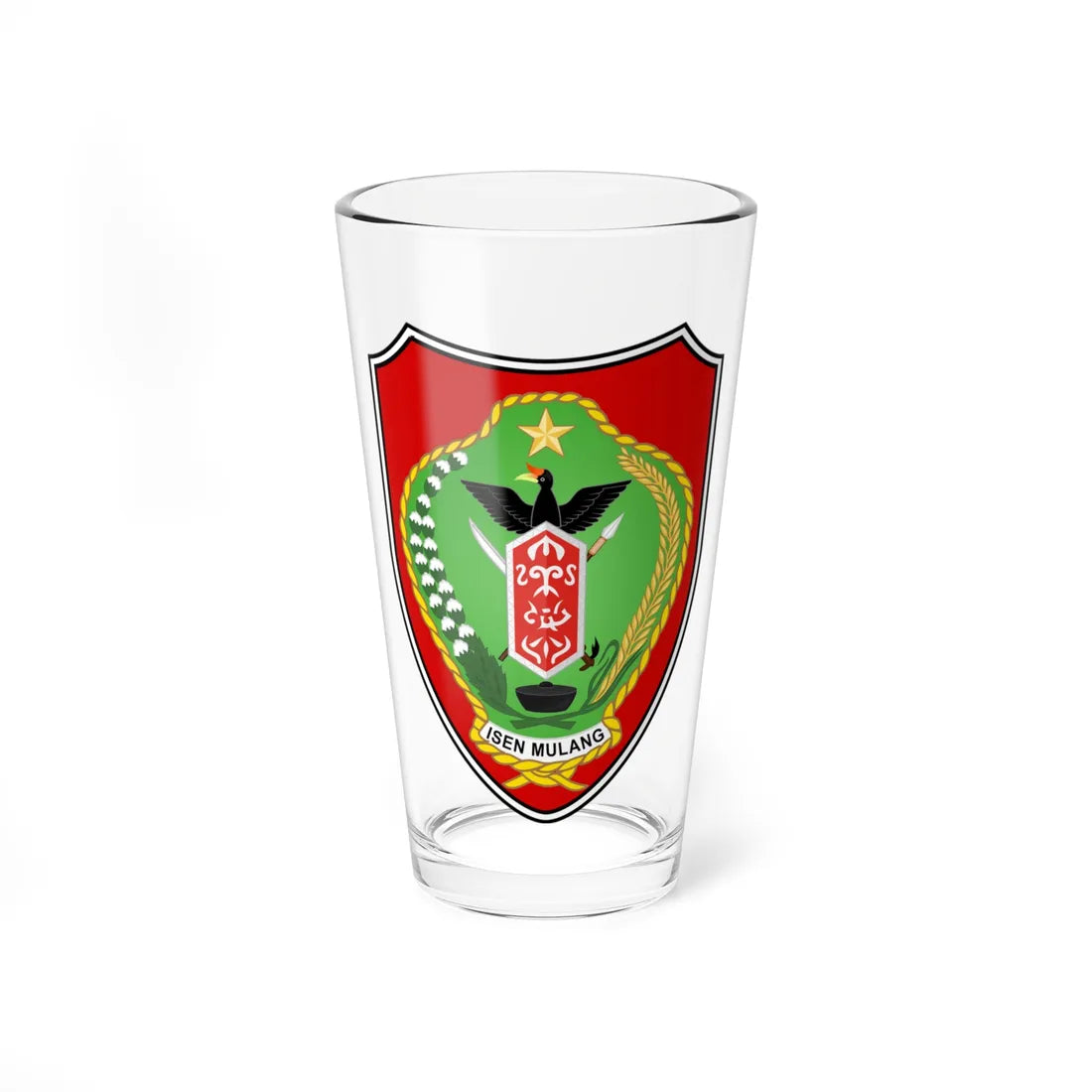 Coat of arms of Central Kalimantan (Indonesia) (Coat of Arms) Pint Glass 16oz 16oz - Go Mug Yourself
