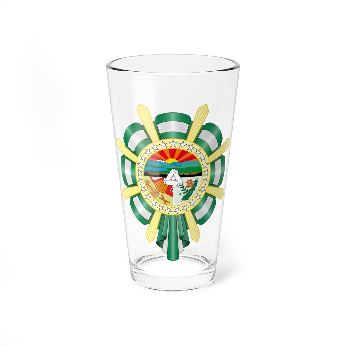 Coat of arms of Cesar Colombia (Colombia) (Coat of Arms) Pint Glass 16oz 16oz - Go Mug Yourself