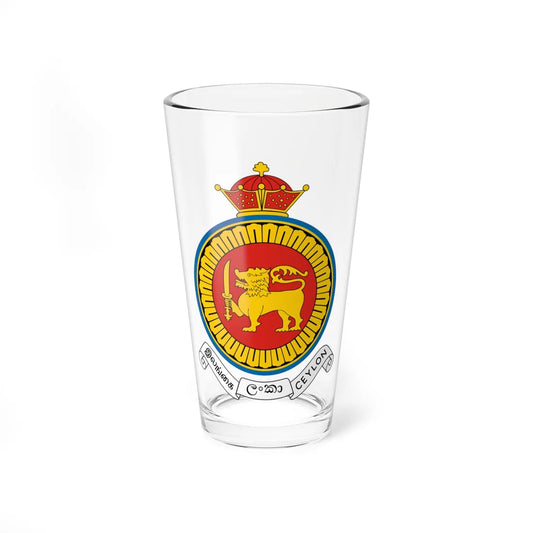 Coat of arms of Ceylon 1952-1972 (Sri Lanka) (Coat of Arms) Pint Glass 16oz 16oz - Go Mug Yourself