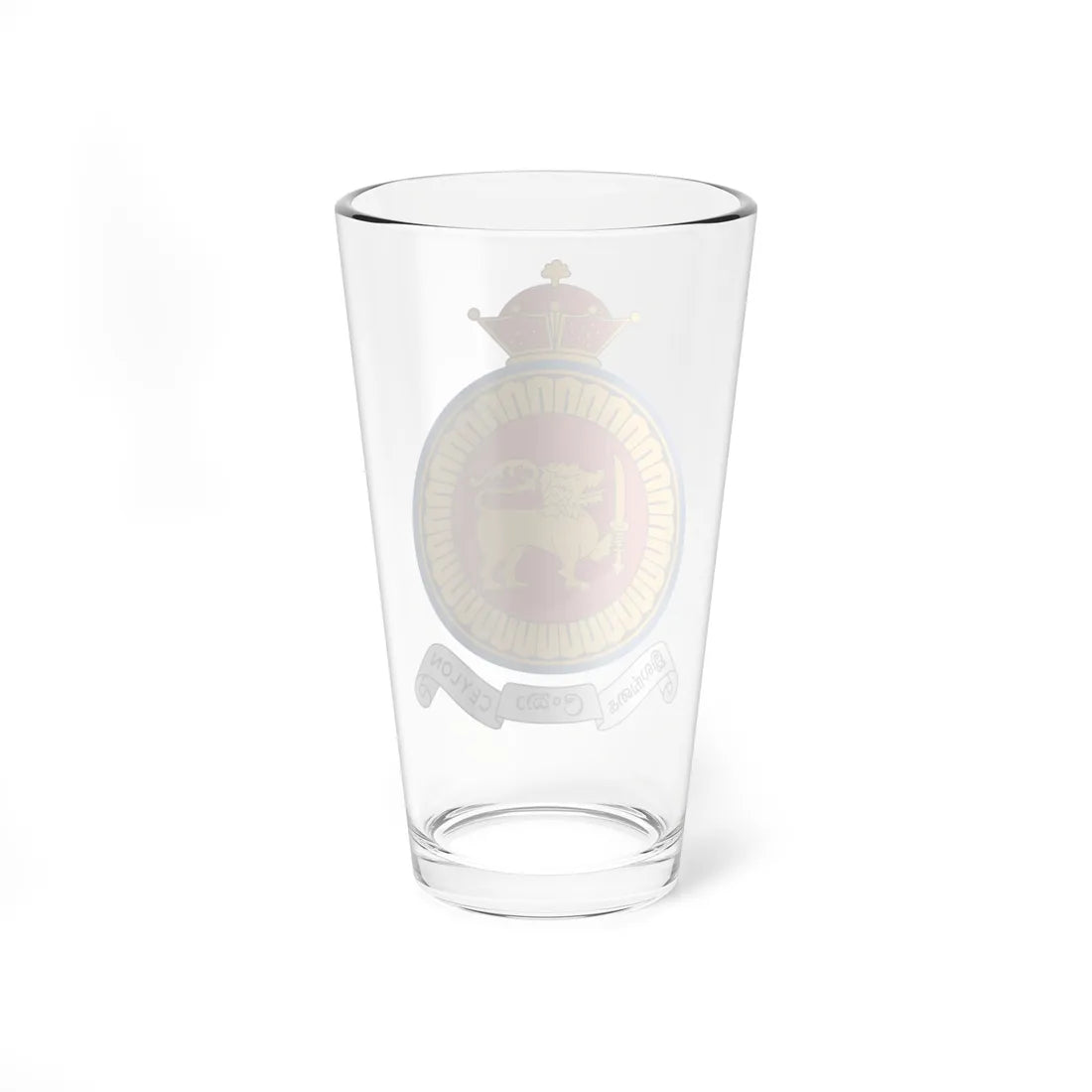 Coat of arms of Ceylon 1952-1972 (Sri Lanka) (Coat of Arms) Pint Glass 16oz - Go Mug Yourself