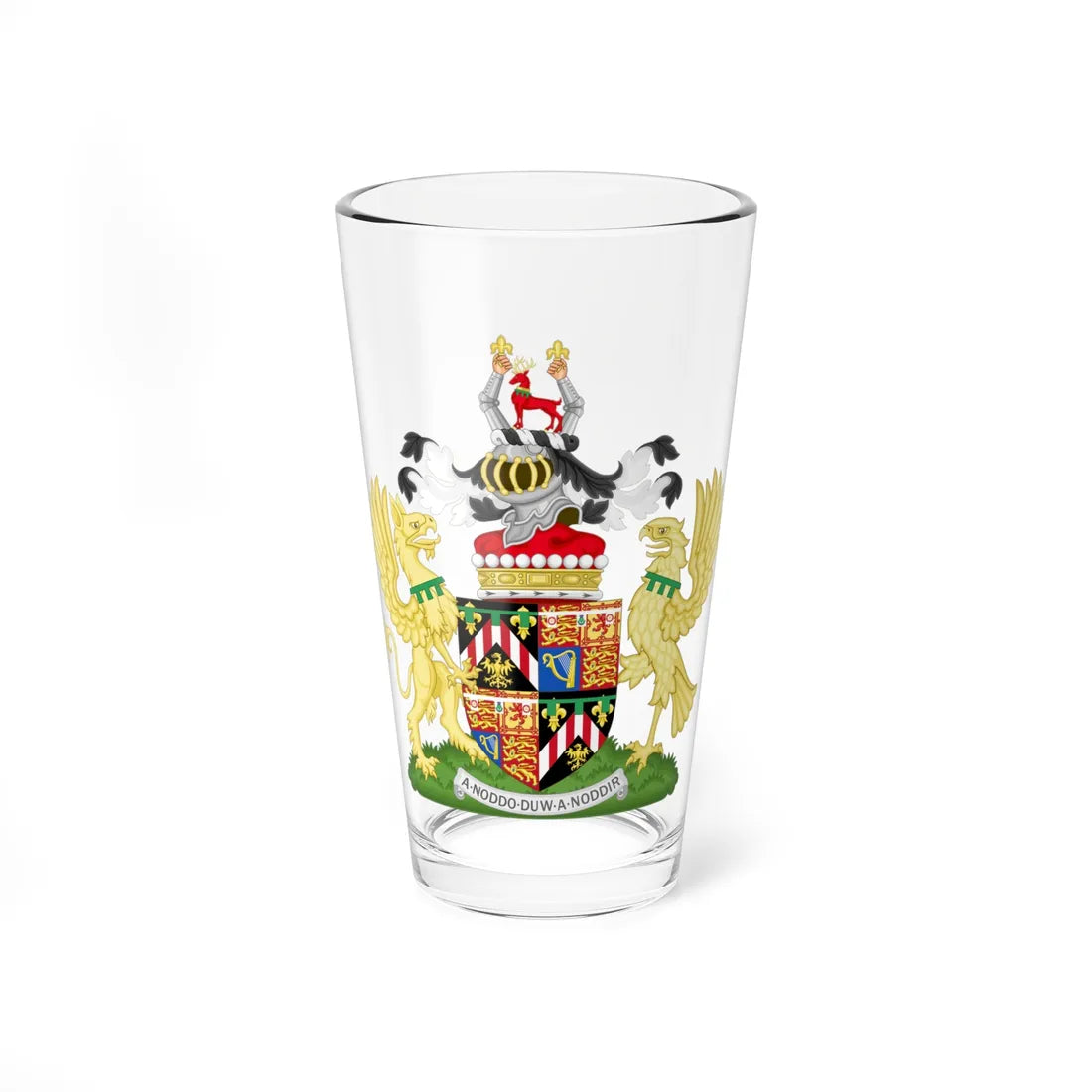 Coat of Arms of Charles Armstrong-Jones as Viscount Linley (United Kingdom) (Coat of Arms) Pint Glass 16oz 16oz - Go Mug Yourself