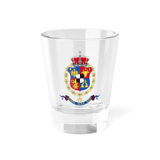 Coat of Arms of Charles I and Ferdinand I of Romania Order of the Golden Fleece (Oman) (Coat of Arms) Shot Glass 1.5oz 1.5oz - Go Mug Yourself