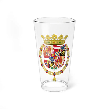 Coat of Arms of Charles I of Spain 1520-1530 (Spain) (Coat of Arms) Pint Glass 16oz 16oz - Go Mug Yourself