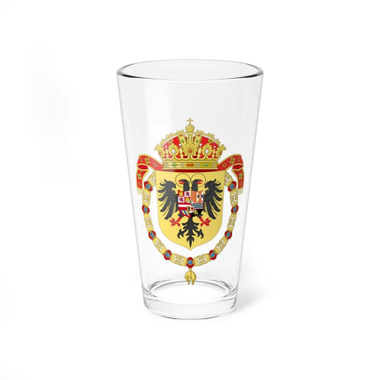 Coat of Arms of Charles I of Spain Charles V as Holy Roman Emperor-Or shield variant 1530-1556 (Spain) (Coat of Arms) Pint Glass 16oz 16oz - Go Mug Yourself