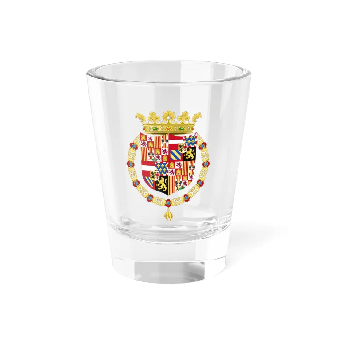 Coat of Arms of Charles I of Spain-Flanders and Tyrol Escutcheon Variant1518-1520 (Spain) (Coat of Arms) Shot Glass 1.5oz 1.5oz - Go Mug Yourself