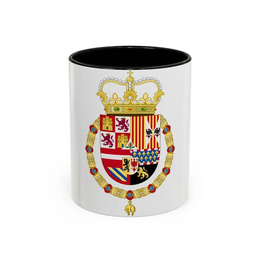 Coat of Arms of Charles II of Spain (1668-1700) - Accent Coffee Mug 11oz Black - Go Mug Yourself