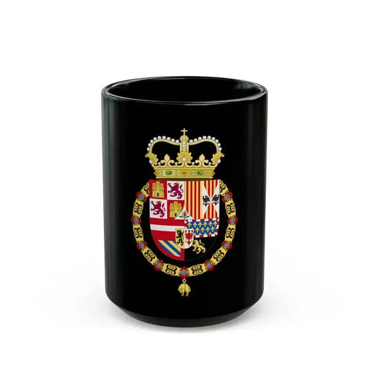 Coat of Arms of Charles II of Spain (1668-1700) - Black Coffee Mug 15oz - Go Mug Yourself