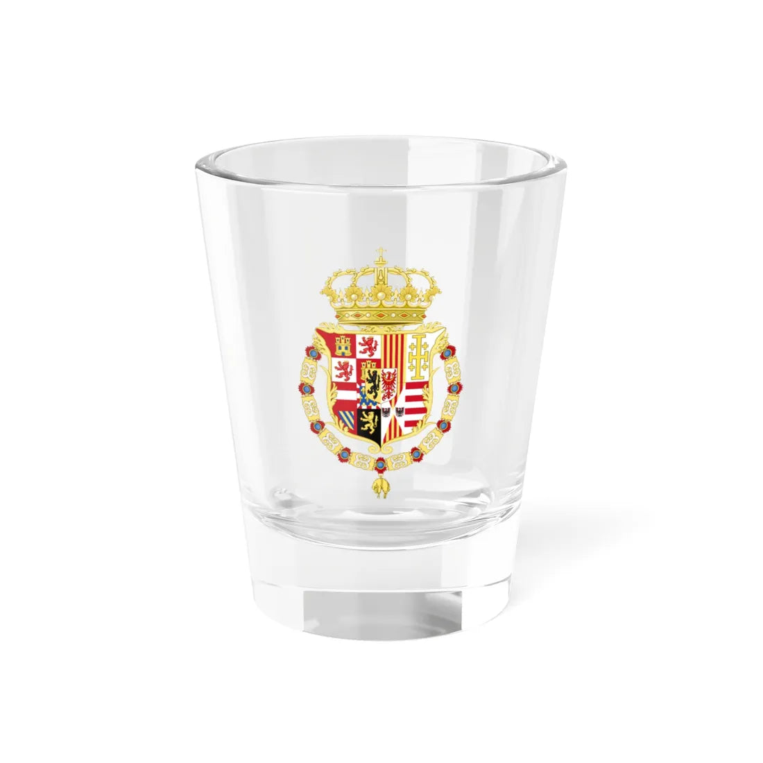 Coat of Arms of Charles II of Spain as Monarch of Naples and Sicily (Italy) (Coat of Arms) Shot Glass 1.5oz 1.5oz - Go Mug Yourself