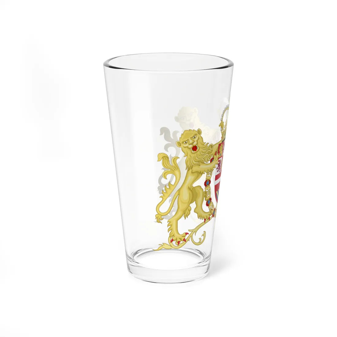 Coat of Arms of Charles II of Spain with Supporters 1668-1700 (Spain) (Coat of Arms) Pint Glass 16oz - Go Mug Yourself
