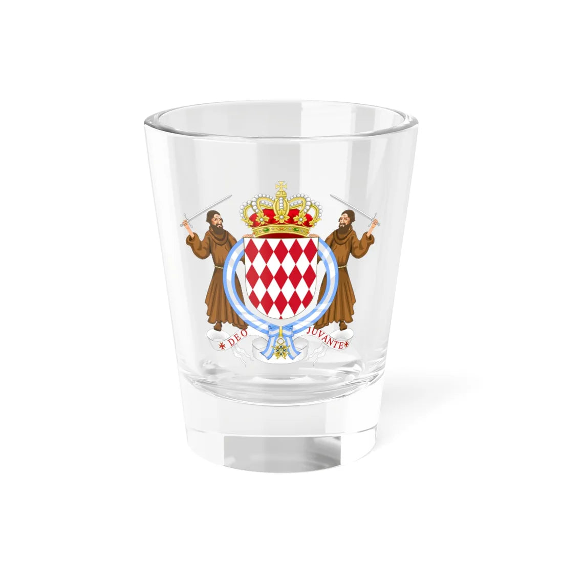 Coat of Arms of Charles III and Albert I of Monaco Order of Charles III (Monaco) (Coat of Arms) Shot Glass 1.5oz 1.5oz - Go Mug Yourself