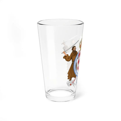 Coat of Arms of Charles III and Albert I of Monaco Order of Charles III (Spain) (Coat of Arms) Pint Glass 16oz - Go Mug Yourself