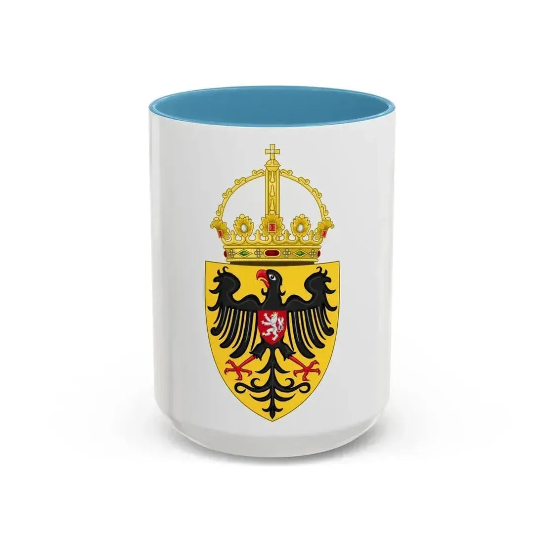Coat of arms of Charles IV, Holy Roman Emperor - Accent Coffee Mug 15oz Light Blue - Go Mug Yourself
