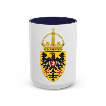 Coat of arms of Charles IV, Holy Roman Emperor - Accent Coffee Mug 15oz Navy - Go Mug Yourself
