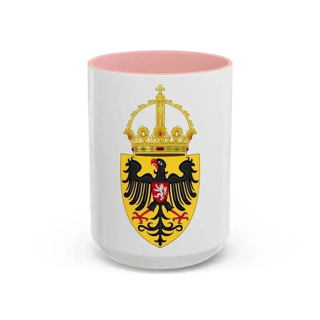 Coat of arms of Charles IV, Holy Roman Emperor - Accent Coffee Mug 15oz Pink - Go Mug Yourself
