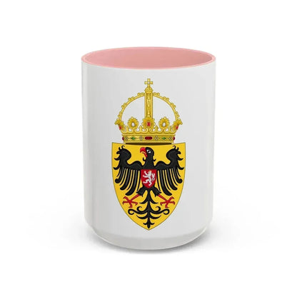 Coat of arms of Charles IV, Holy Roman Emperor - Accent Coffee Mug 15oz Pink - Go Mug Yourself