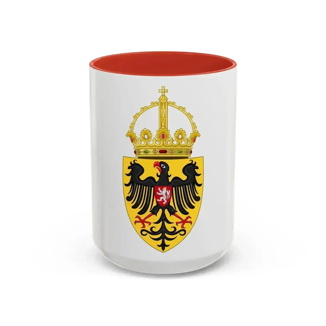 Coat of arms of Charles IV, Holy Roman Emperor - Accent Coffee Mug 15oz Red - Go Mug Yourself