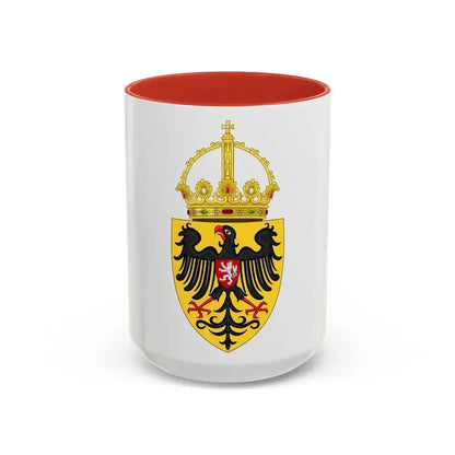 Coat of arms of Charles IV, Holy Roman Emperor - Accent Coffee Mug 15oz Red - Go Mug Yourself