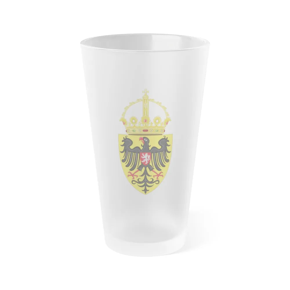 Coat of arms of Charles IV, Holy Roman Emperor - Frosted Pint Glass 16oz-Go Mug Yourself