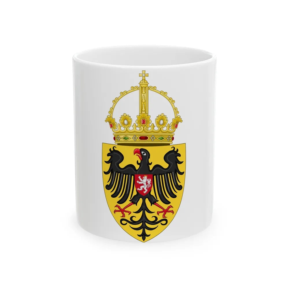 Coat of arms of Charles IV, Holy Roman Emperor - White Coffee Mug-11oz-Go Mug Yourself