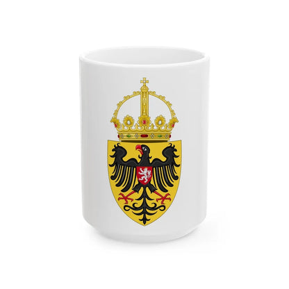 Coat of arms of Charles IV, Holy Roman Emperor - White Coffee Mug-15oz-Go Mug Yourself