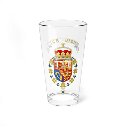 Coat of Arms of Charles Prince of Wales Order of the Seraphim (Sweden) (Coat of Arms) Pint Glass 16oz 16oz - Go Mug Yourself