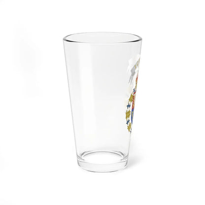 Coat of Arms of Charles Prince of Wales Order of the Seraphim (Sweden) (Coat of Arms) Pint Glass 16oz - Go Mug Yourself