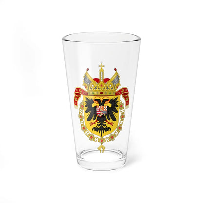Coat of Arms of Charles V as Holy Roman Emperor Charles I as King of Spain-Or shield variant (Austria) (Coat of Arms) Pint Glass 16oz 16oz - Go Mug Yourself