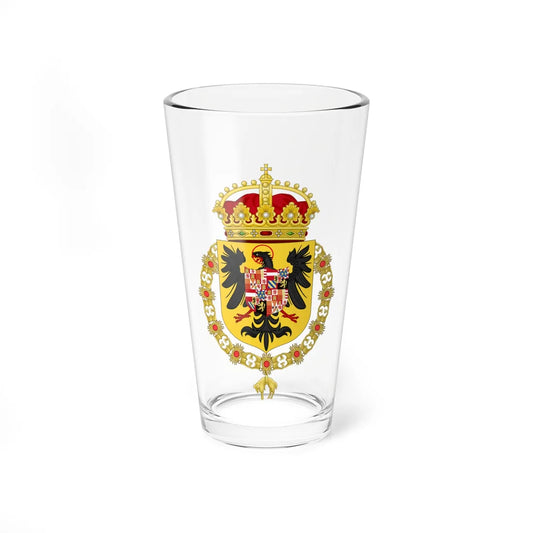 Coat of Arms of Charles V as King of the Romans (Austria) (Coat of Arms) Pint Glass 16oz 16oz - Go Mug Yourself