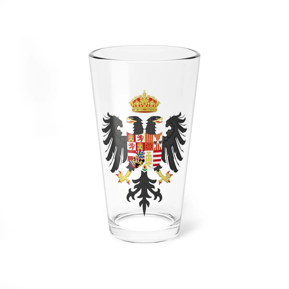 Coat of Arms of Charles V Holy Roman Emperor Charles I as King of Spain In Italy (Italy) (Coat of Arms) Pint Glass 16oz 16oz - Go Mug Yourself