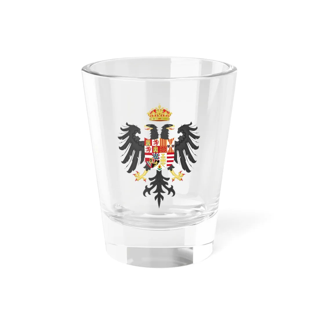Coat of Arms of Charles V Holy Roman Emperor Charles I as King of Spain In Italy (Italy) (Coat of Arms) Shot Glass 1.5oz 1.5oz - Go Mug Yourself