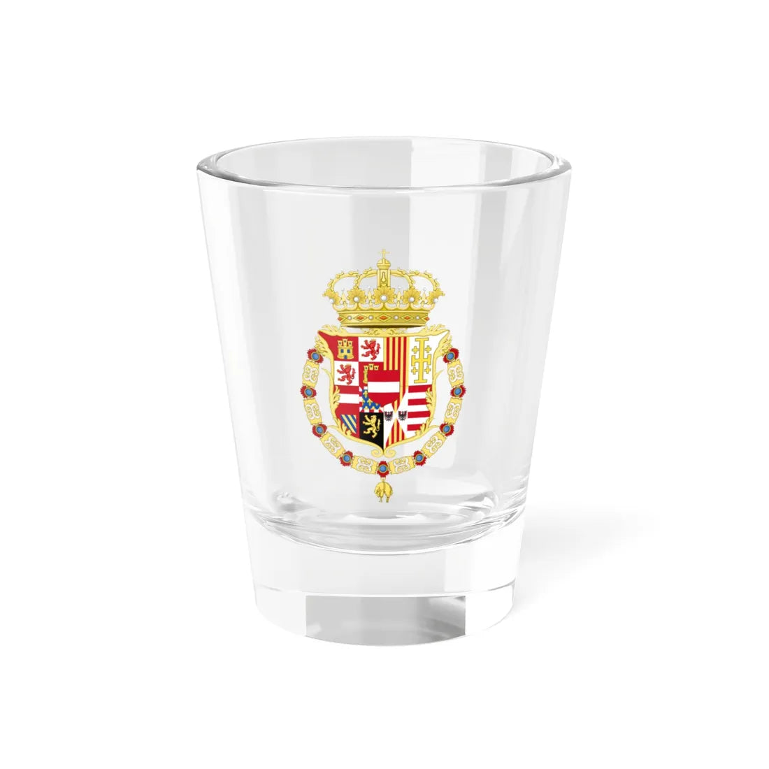 Coat of Arms of Charles VI of Austria as Monarch of Naples and Sicily (Italy) (Coat of Arms) Shot Glass 1.5oz 1.5oz - Go Mug Yourself