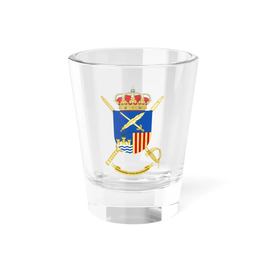 Coat of Arms of CHCM - Balearic Islands (Spain) (Coat of Arms) Shot Glass 1.5oz 1.5oz - Go Mug Yourself
