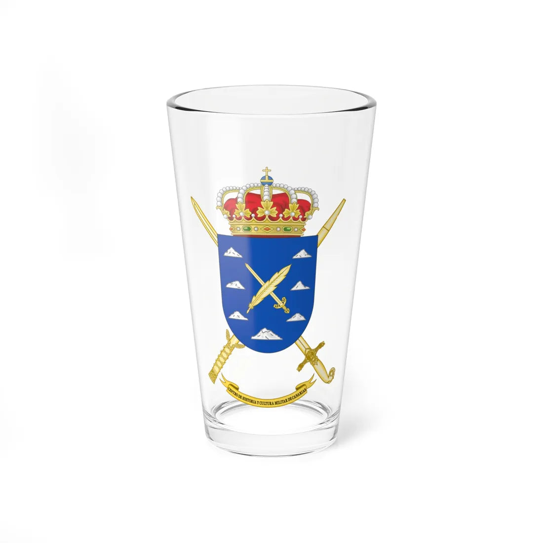 Coat of Arms of CHCM - Canary Islands (Spain) (Coat of Arms) Pint Glass 16oz 16oz - Go Mug Yourself