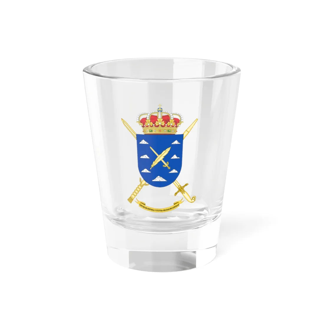 Coat of Arms of CHCM - Canary Islands (Spain) (Coat of Arms) Shot Glass 1.5oz 1.5oz - Go Mug Yourself