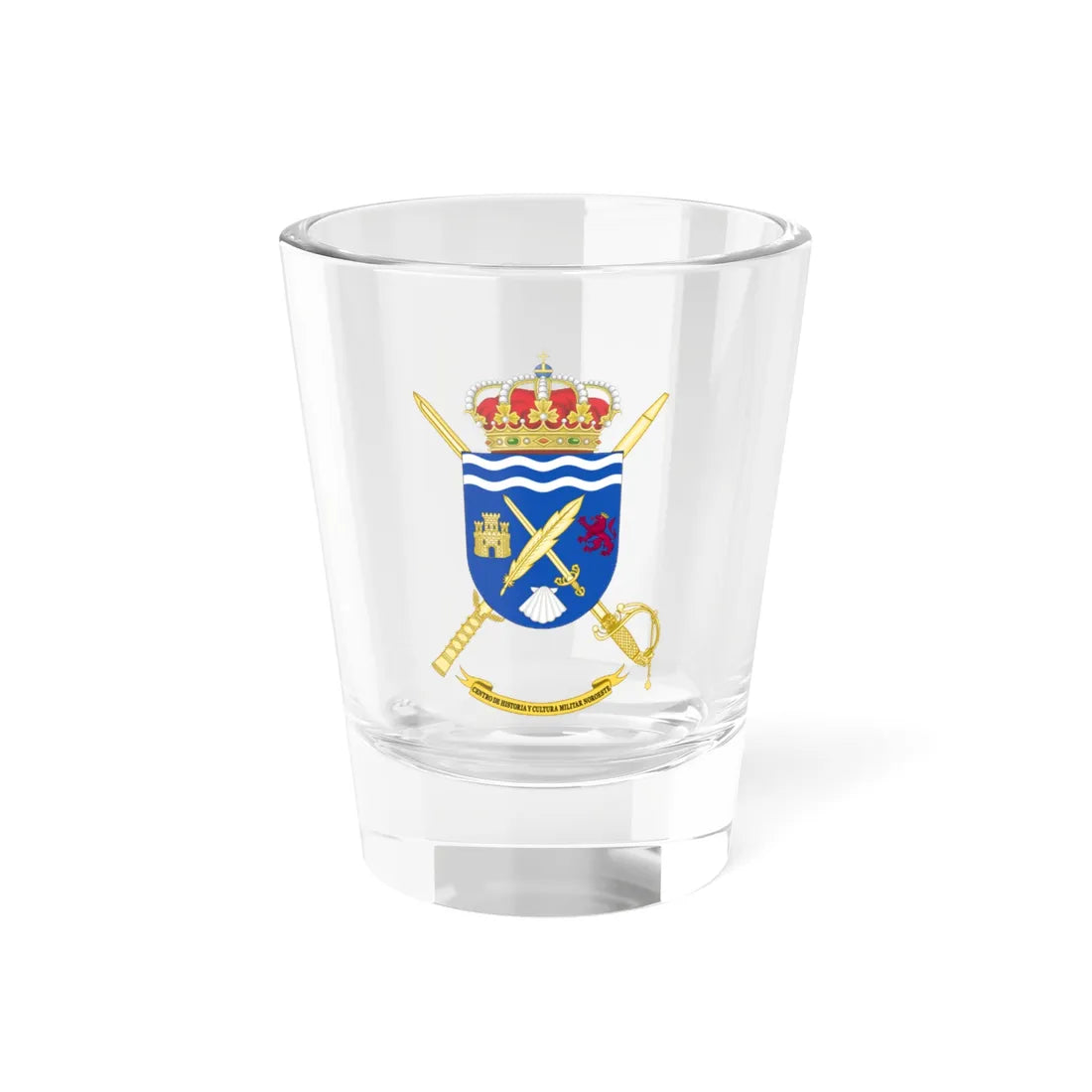 Coat of Arms of CHCM - Noroeste (Spain) (Coat of Arms) Shot Glass 1.5oz 1.5oz - Go Mug Yourself