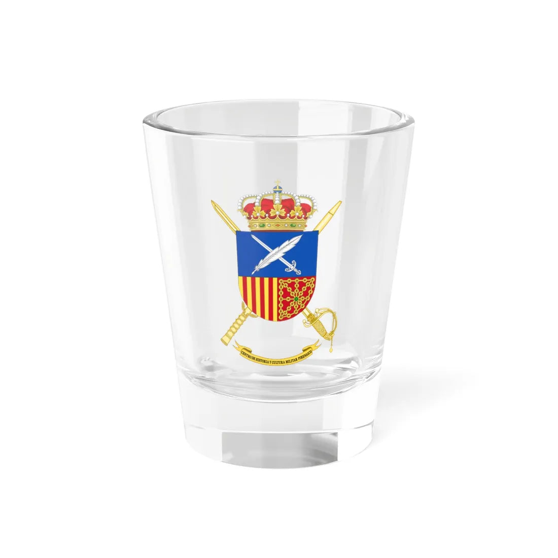 Coat of Arms of CHCM - Pirenaico (Spain) (Coat of Arms) Shot Glass 1.5oz 1.5oz - Go Mug Yourself