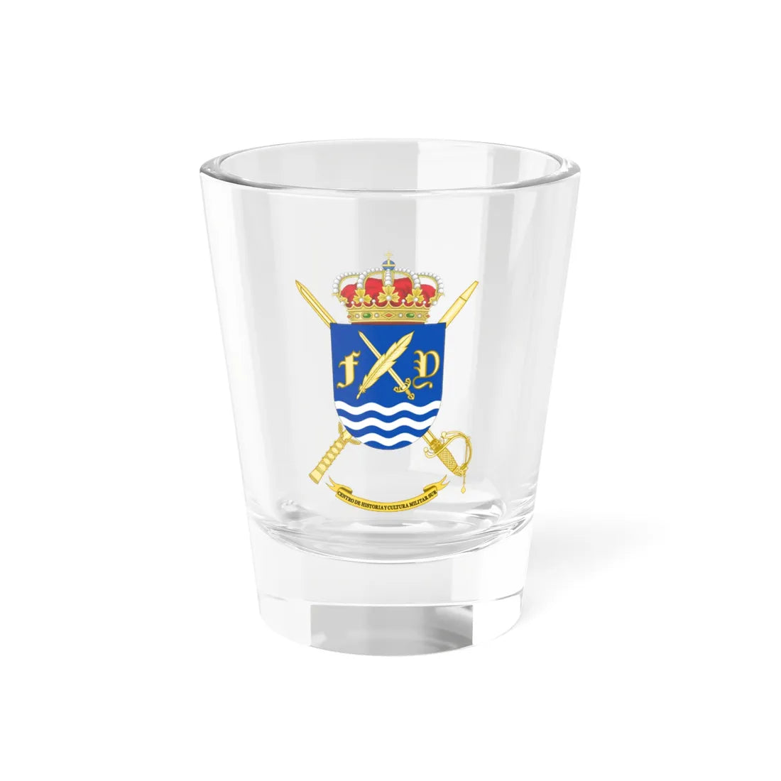 Coat of Arms of CHCM - Sur (Spain) (Coat of Arms) Shot Glass 1.5oz 1.5oz - Go Mug Yourself