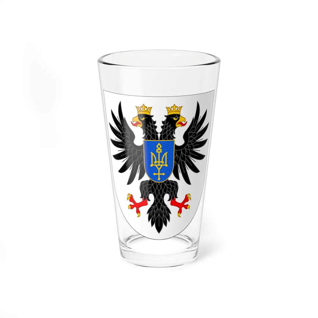 Coat of Arms of Chernihiv Oblast (Ukraine) (Coat of Arms) Pint Glass 16oz 16oz - Go Mug Yourself